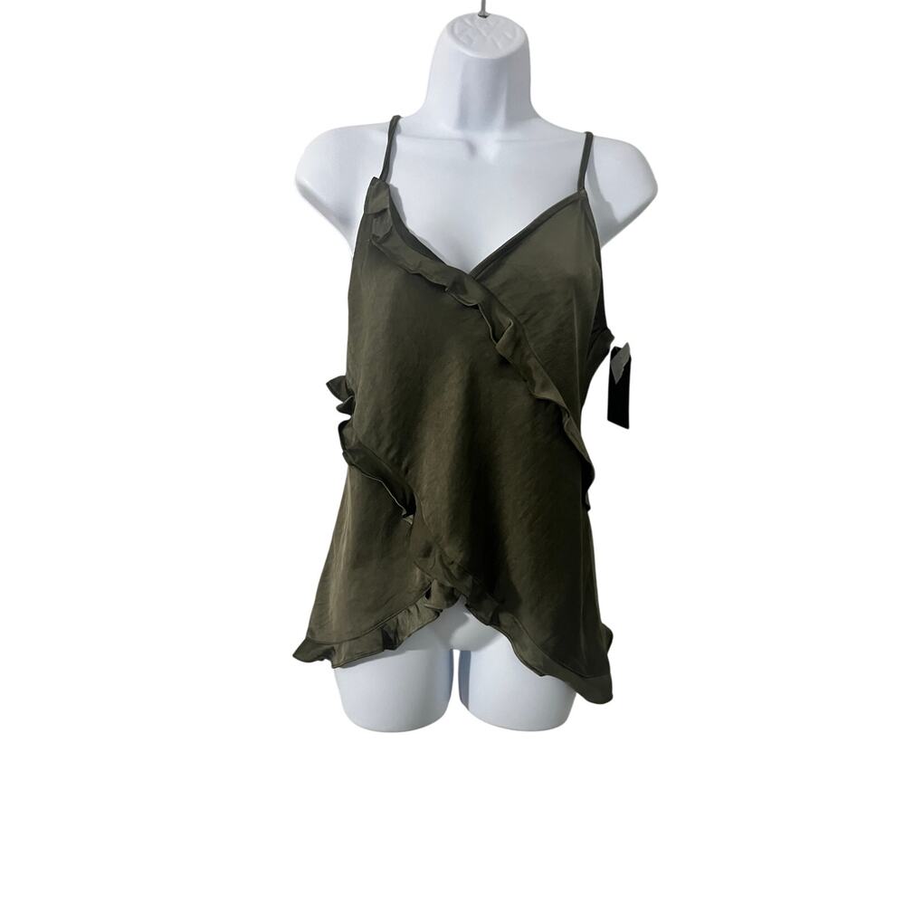 NWT Size Med Melrose & Market Olive Green Satin Cami - Picture 2 of 8